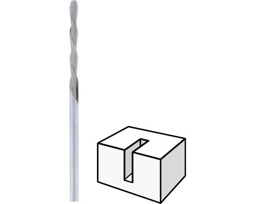 Nutfräser und schematische Darstellung einer Nut