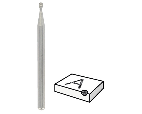 Diamantfrässtift mit Gravur in Werkstück