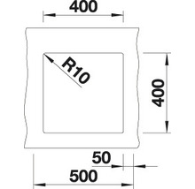 Spüle Blanco Subline 400-U 460x430 mm weiß-thumb-6
