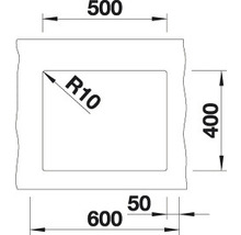 Spüle Blanco Subline 500-U 460x530 mm anthrazit-thumb-3