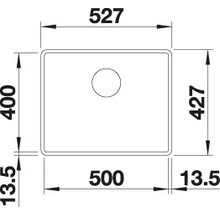 Flächenbündige Spüle Blanco Subline 500-F 427x527 mm café-thumb-4