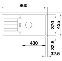 Spüle Blanco Favum XL 6 S 435x860 mm anthrazit-thumb-9