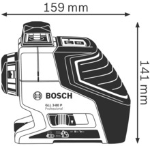 Linienlaser Bosch Professional GLL 3-80 inkl. 4 x Batterie (AA), Laserzieltafel im Handwerkerkoffer-thumb-4