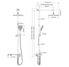 Duschsäule Avital Kolwa mit Umsteller und Ablage chrom/grau-thumb-1 Duschsäule Avital Kolwa mit Umsteller und Ablage chrom/grau-thumb-1