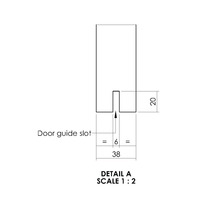Intersteel Schiebetür-Komplettset Pure Barn Door Basic -Top schwarz 93x211,5 cm inkl. Türblatt weiß, Schiebetürbeschlag Basic Top und Griff-Set-thumb-5