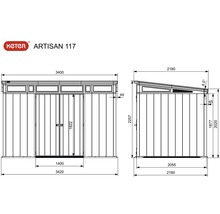 Keter Artisan 117 Gartenhaus Abmessungen