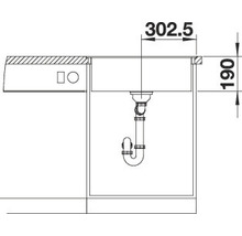 Flächenbündige Spüle Blanco Dalago 6-F 500x605 mm felsgrau-thumb-7