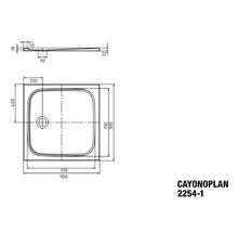 Extraflache Duschwanne Kaldewei Cayonoplan 90x90x1,8 cm weiß glatt-thumb-5 Extraflache Duschwanne Kaldewei Cayonoplan 90x90x1,8 cm weiß glatt-thumb-5