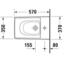 Wandbidet Duravit Viu weiß mit Beschichtung 22921500001