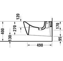 Wandbidet Duravit Viu weiß mit Beschichtung 22921500001