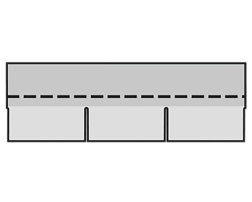 Schematische Darstellung einer Dämmplatte mit Aussparungen