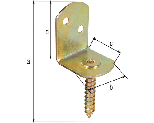 Winkelverbinder mit Schraube zur Holzverbindung