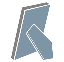 Rückseite eines Bilderrahmens mit Aufsteller