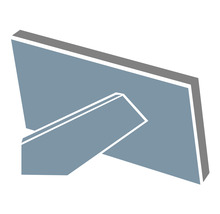 Rückseite eines Bilderrahmens mit Aufsteller