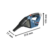 Bosch Professional Akku Staubsauger mit Abmessungen