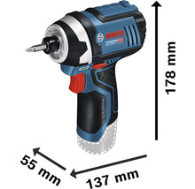 Bosch Professional Akku-Schlagschrauber mit Abmessungen