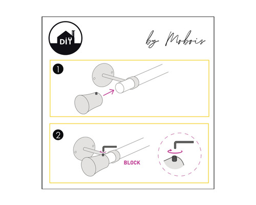 Montageanleitung für eine Vorhangstange mit Wandhalterung