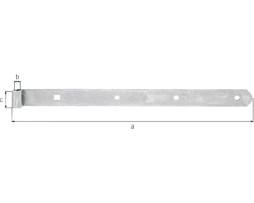 Gerader Ladenband aus Metall mit Schraublöchern