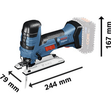 Bosch Akku Stichsäge mit Maßangaben