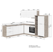 Küchenzeile mit Maßen