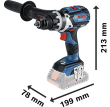 Bosch Professional Akku Schlagbohrschrauber mit Abmessungsangaben