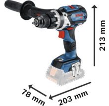Bosch Akku-Bohrschrauber mit Abmessungsangaben