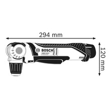 Bosch Logo GWB 10,8-LI Professional Winkelschrauber Abmessungen 294 mm x 120 mm