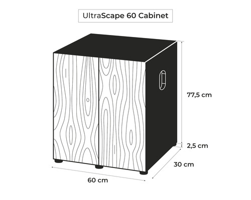 UltraScape 60 Unterschrank mit Maßen