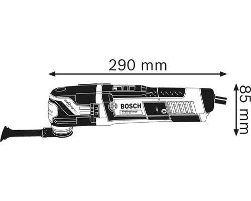 Bosch Multifunktionswerkzeug Abmessungen: 290 mm Länge, 85 mm Höhe