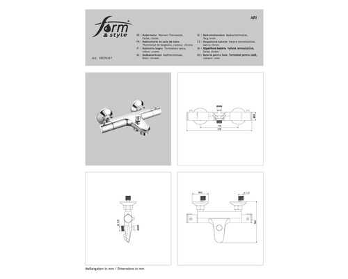 Wannen Thermostat aus Chrom
