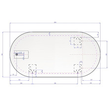 LED-Lichtspiegel Amirro Ambiente Oval 100x50 cm mit Touch-Sensor