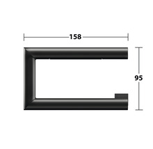 Toilettenpapierhalter Keuco Reva Black Selection ohne Deckel schwarz matt