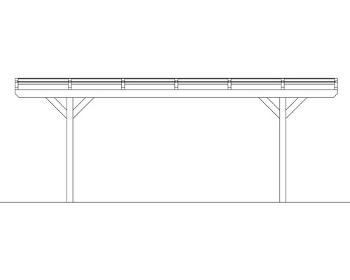 Illustration eines Holzcarports