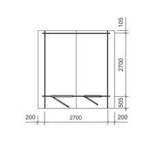 Gartenhaus Outdoor Life Graz 270 x 270 cm natur
