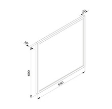 LED-Lichtspiegel Cordia BRW LINE eckig 65x60 cm mit Alurahmen schwarz-thumb-5 LED-Lichtspiegel Cordia BRW LINE eckig 65x60 cm mit Alurahmen schwarz-thumb-5