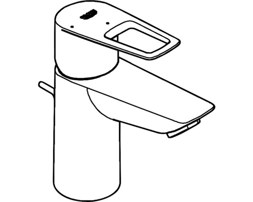 Zeichnung einer Waschtischarmatur