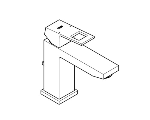 Zeichnung einer Waschtischarmatur