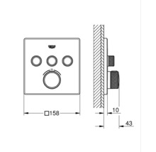 Unterputz Thermostat-Brausearmatur Grohe Grohtherm SmartControl 29126000 chrom glänzend-thumb-8