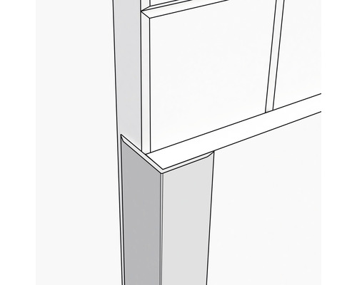 Detailansicht einer Eckverkleidung an einer Wand