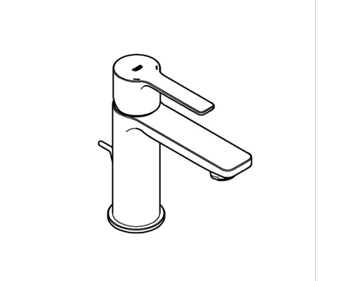 Skizze einer Waschtischarmatur