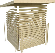 Gartenhaus Karibu Naomi 6 inkl. Anbau 2,4 m 558 x 331 cm grau