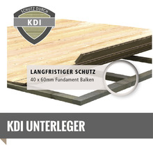 KDI Unterleger mit 40 x 60 mm Fundamentbalken für langfristigen Schutz