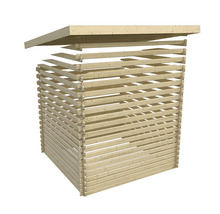Aufbau eines Holzgartenhauses mit Nut- und Feder-System