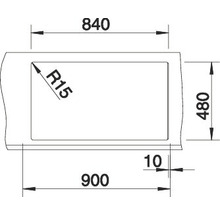 Spüle Blanco Metra 9 links 500x860 mm softweiß-thumb-5