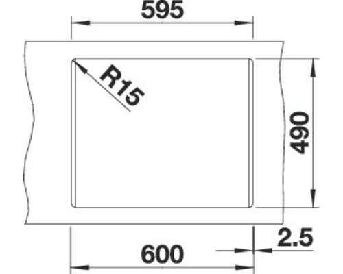 Technische Zeichnung mit Maßangaben