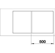 Spüle Blanco Axia III 5 S-F 500x905 mm mit Glasschneidbrett softweiß-thumb-6