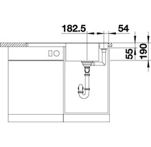 Spüle Blanco Axia III 5 S-F 500x905 mm mit Glasschneidbrett softweiß-thumb-4