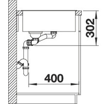 Spüle Blanco Axia III 6 S links 510x1000 mm mit Glasschneidbrett vulkangrau