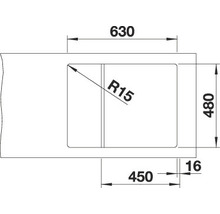 Spüle Blanco Elon 45 S 500x650 mm softweiß