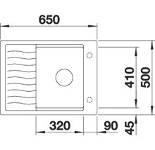 Spüle Blanco Elon 45 S 500x650 mm softweiß